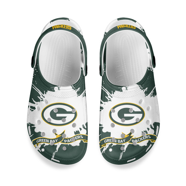 Men's Green Bay Packers Bayaband Clog Shoes 001 Men's Green Bay Packers Bayaband Clog Shoes 001